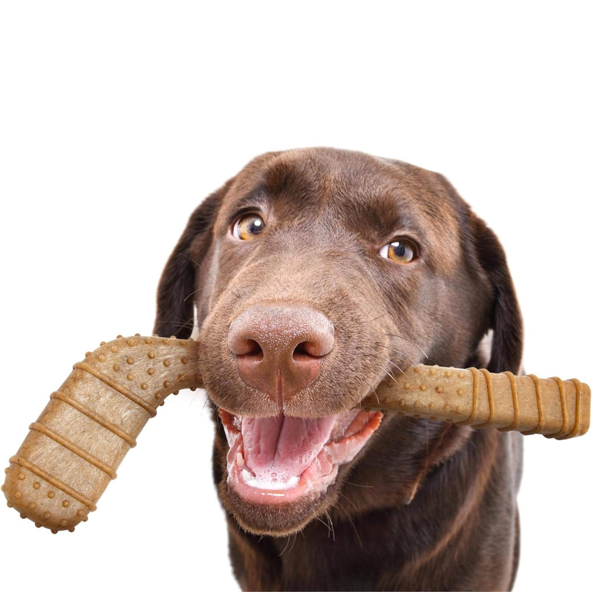 Powerbone Pet Chew Toy for Dogs - Durable, Non Toxic & Pet Safe - Best for Aggressive Chewers, Long Lasting Dental Health, Dog Teeth Cleaning, Dog Life Stages - Hockey Stick 12"