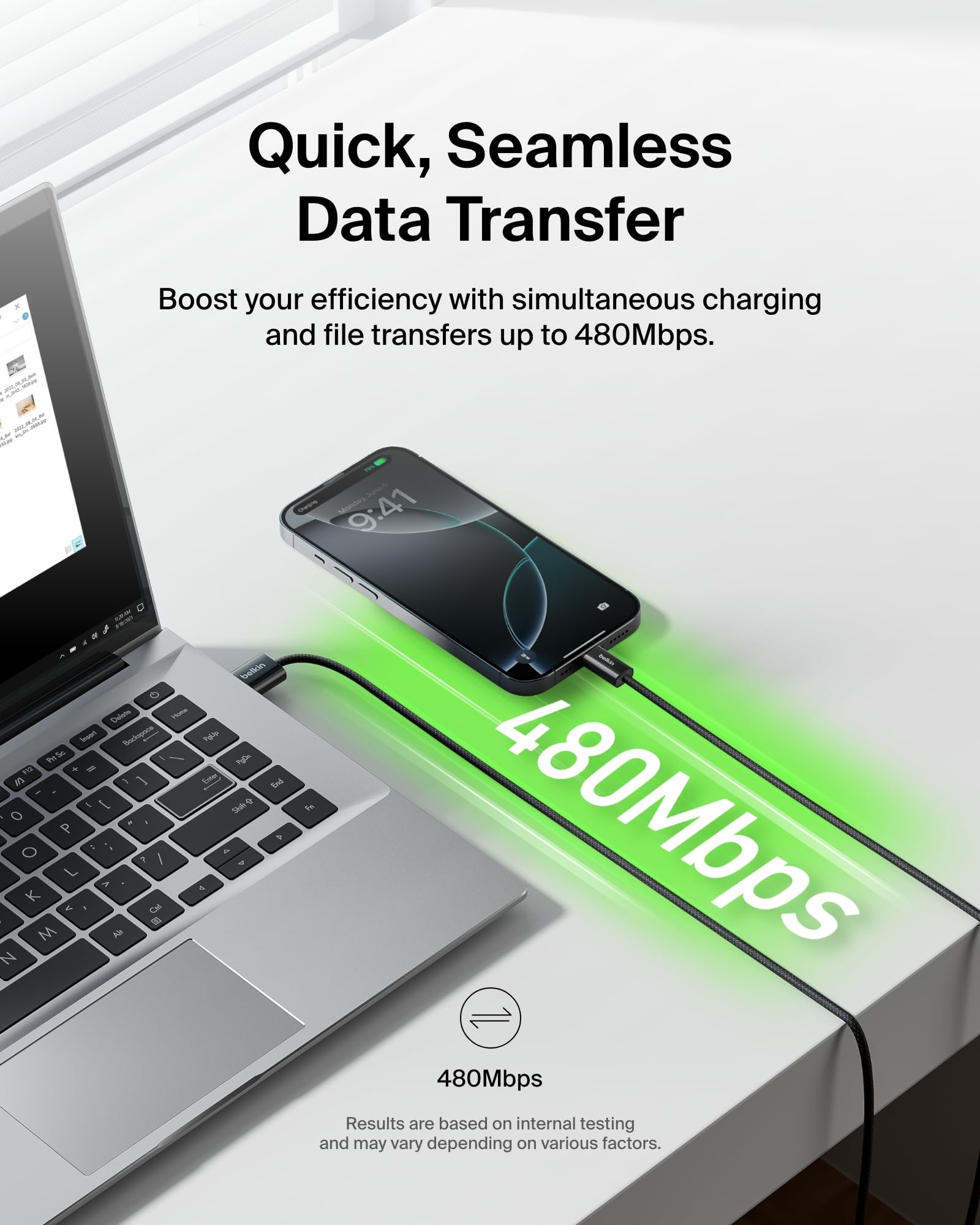 Belkin USB A to USB C Cable 2-Pack, 6.6ft, 15W - Type C Charger, iPhone Charger Cord, Soft, Braided, Flexible for iPhone 17 & 16, Galaxy S25, Pixel 10, iPad Pro, Airpods Pro, Switch & More - Black