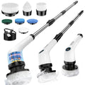 Electric Spin Scrubber Upgraded Battery with Extra-Long Runtime, IPX7 Waterproof Power Cleaner with 7 Brush Heads, 2 Speeds Adjustable Long Handle for Bathroom, Floor, Shower, Tile & Kitchen Cleaning
