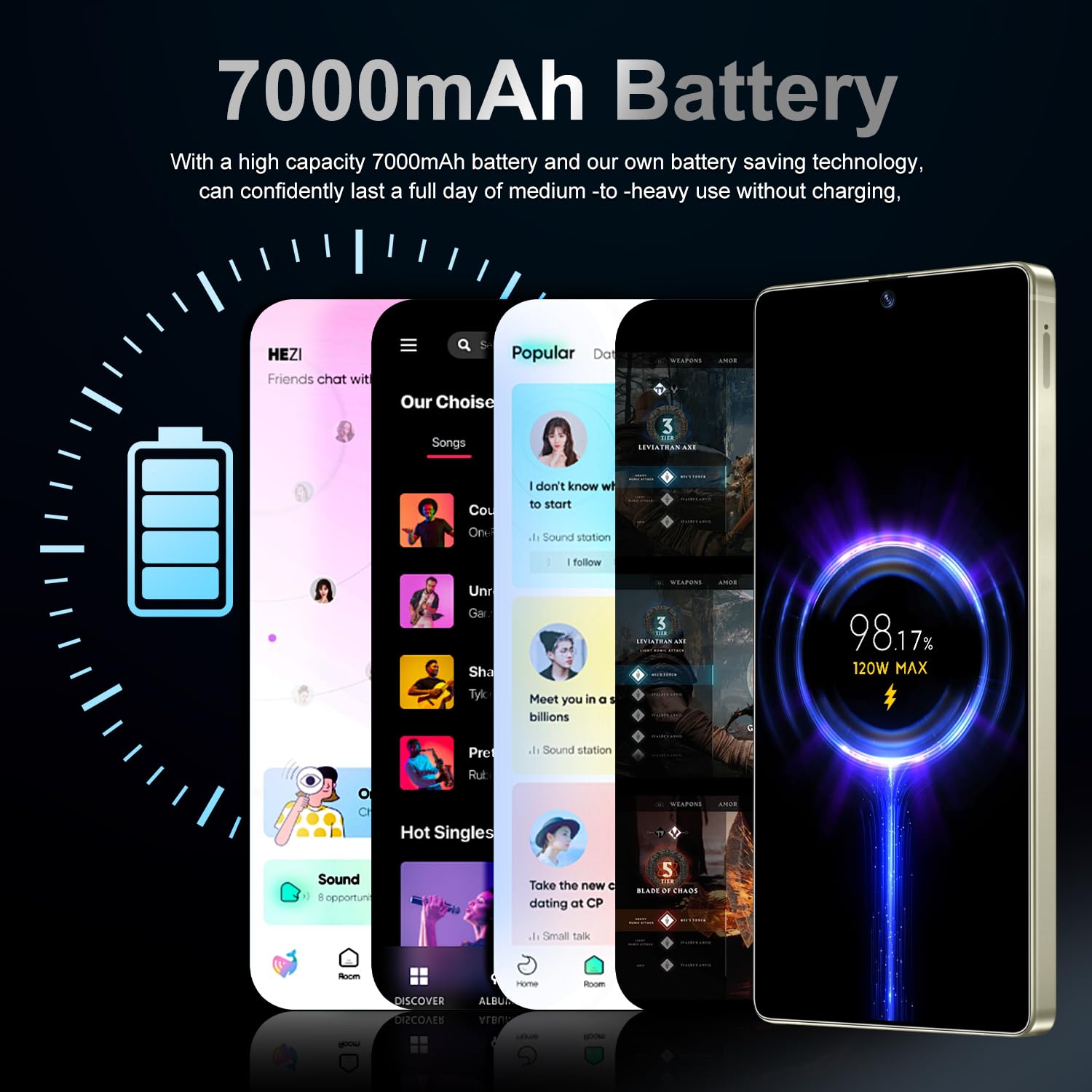 MMY I25 Ultra 5G Unlocked Smartphone,16GB+512GB Fully Cell Phone for Android 14, 6.99" Unlocked Cell Phone, 7000mAh, 68MP+108MP Dual Camera/Dual SIM/Fingerprint Lock/Face (White)