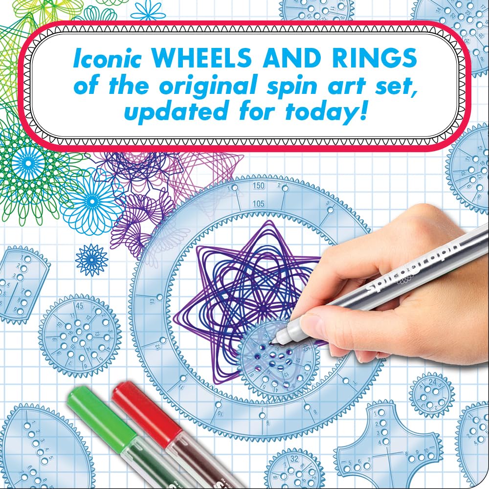 Spirograph — Deluxe Set — Spiral Art Drawing Kit — The Classic Way to Make Countless Amazing Designs — For Kids Ages 8+