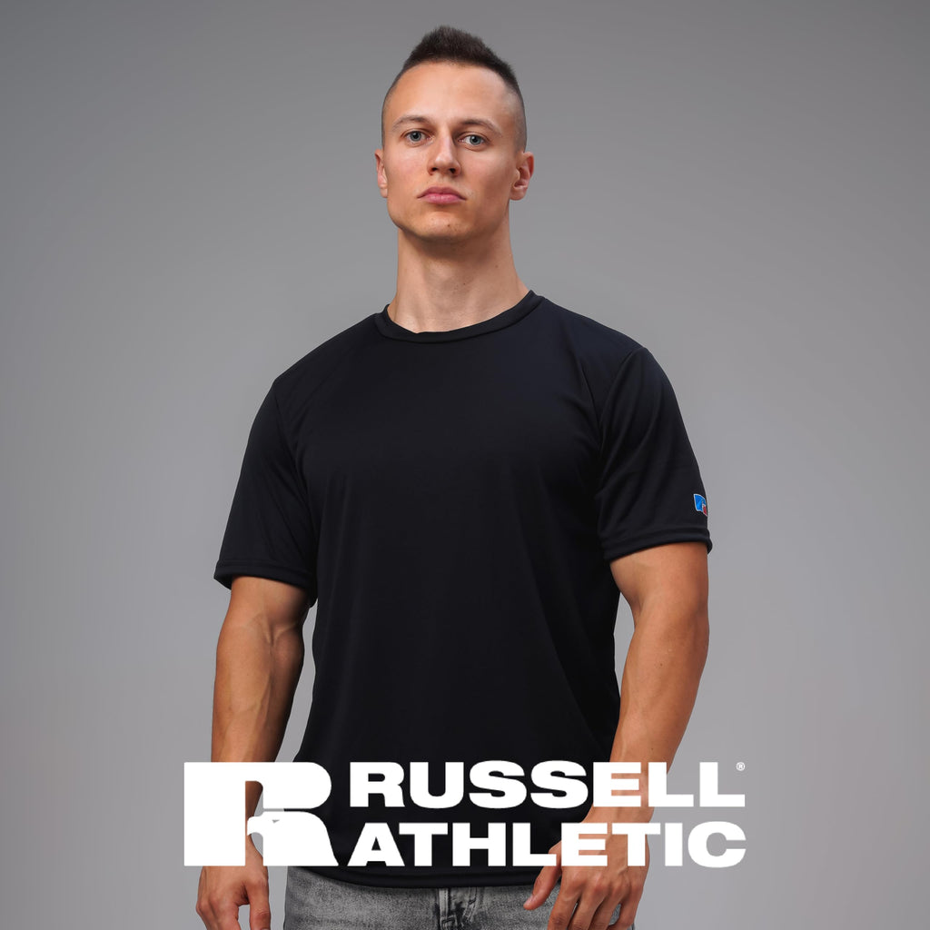 Russell Athletic Men's Short Sleeve Performance T-Shirt, Black, 4X-Large