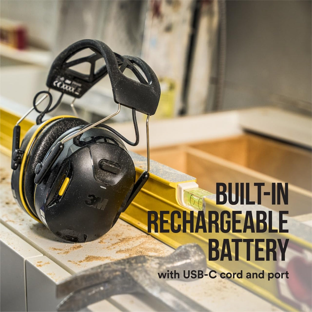 3M WorkTunes Connect Wireless Hearing Protector with Bluetooth Technology, Bluetooth Hearing Protection with a 26 dB Noise Reduction Rating