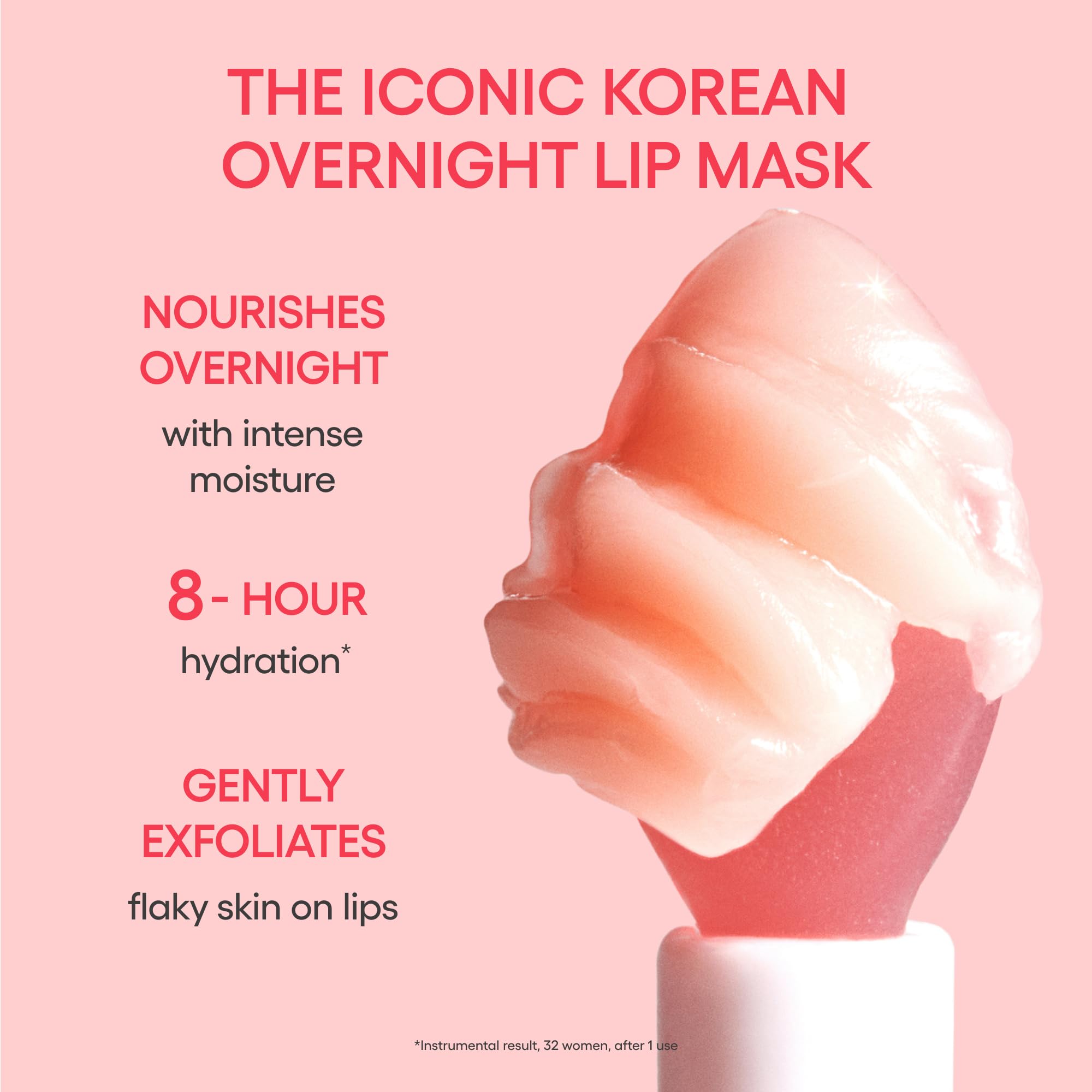LANEIGE Lip Sleeping Mask: Hydrating & Nourishing Korean Overnight Lip Treatment Mask with Shea Butter, Vitamin C & Murumuru, For Flaky, Dry Lips | Korean Skin Care, Lemon Sorbet & Lip Topper