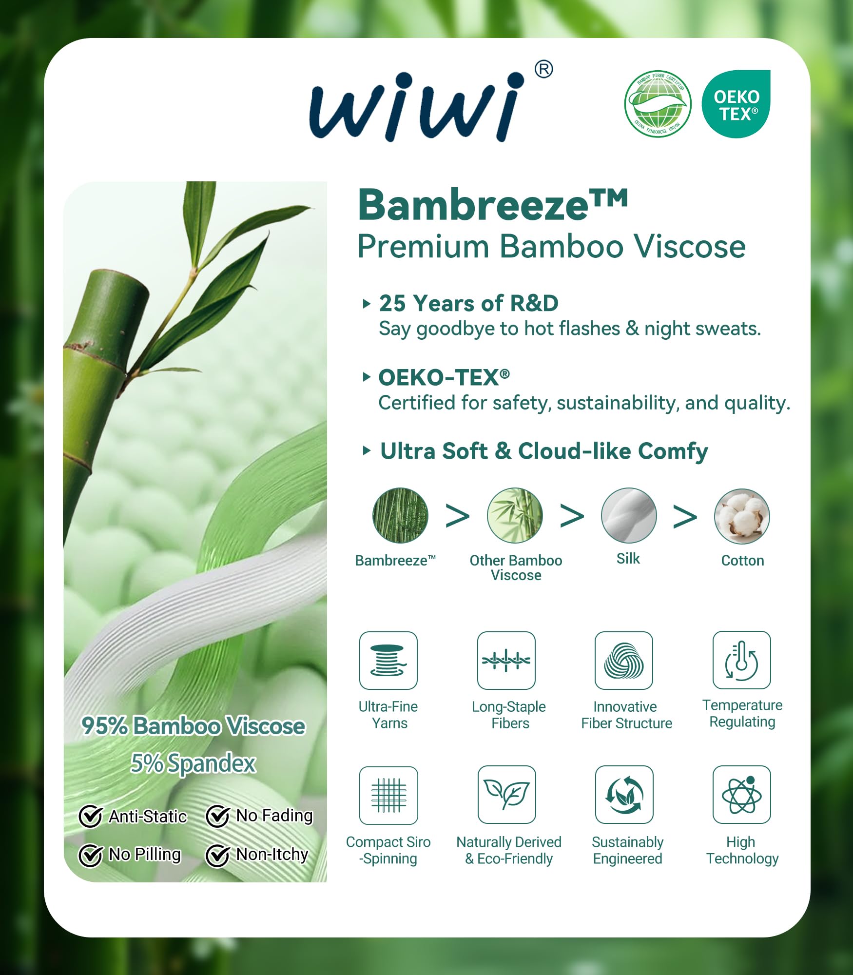 WiWi Bamboo Viscose Slip Dress for Women Super Soft Chemise Plus Size Nightgown Cooling Dresses S-4X, Prussian Blue, Large