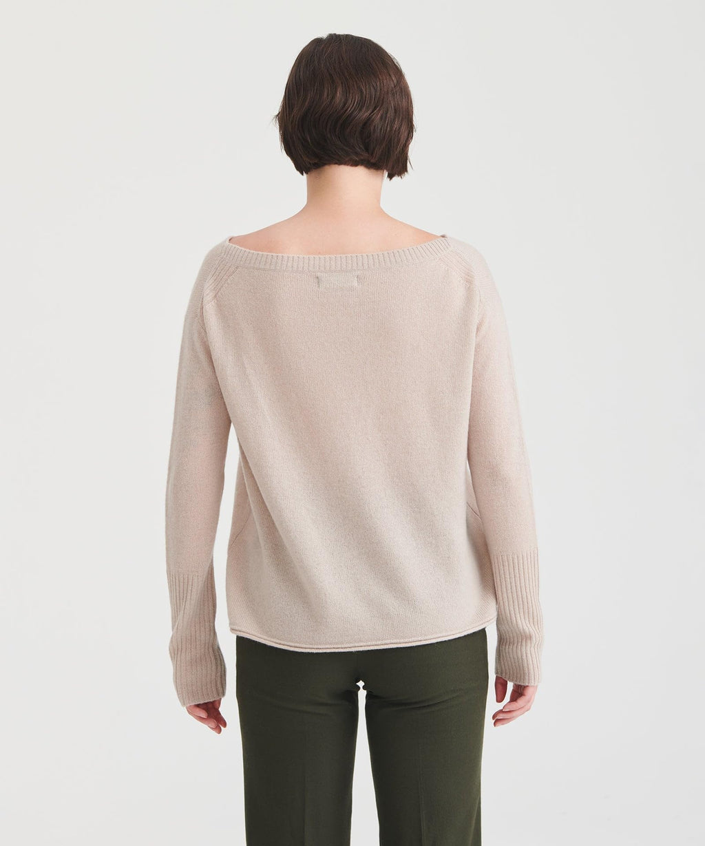 NAADAM Cashmere Boatneck Sweater, Shell, M