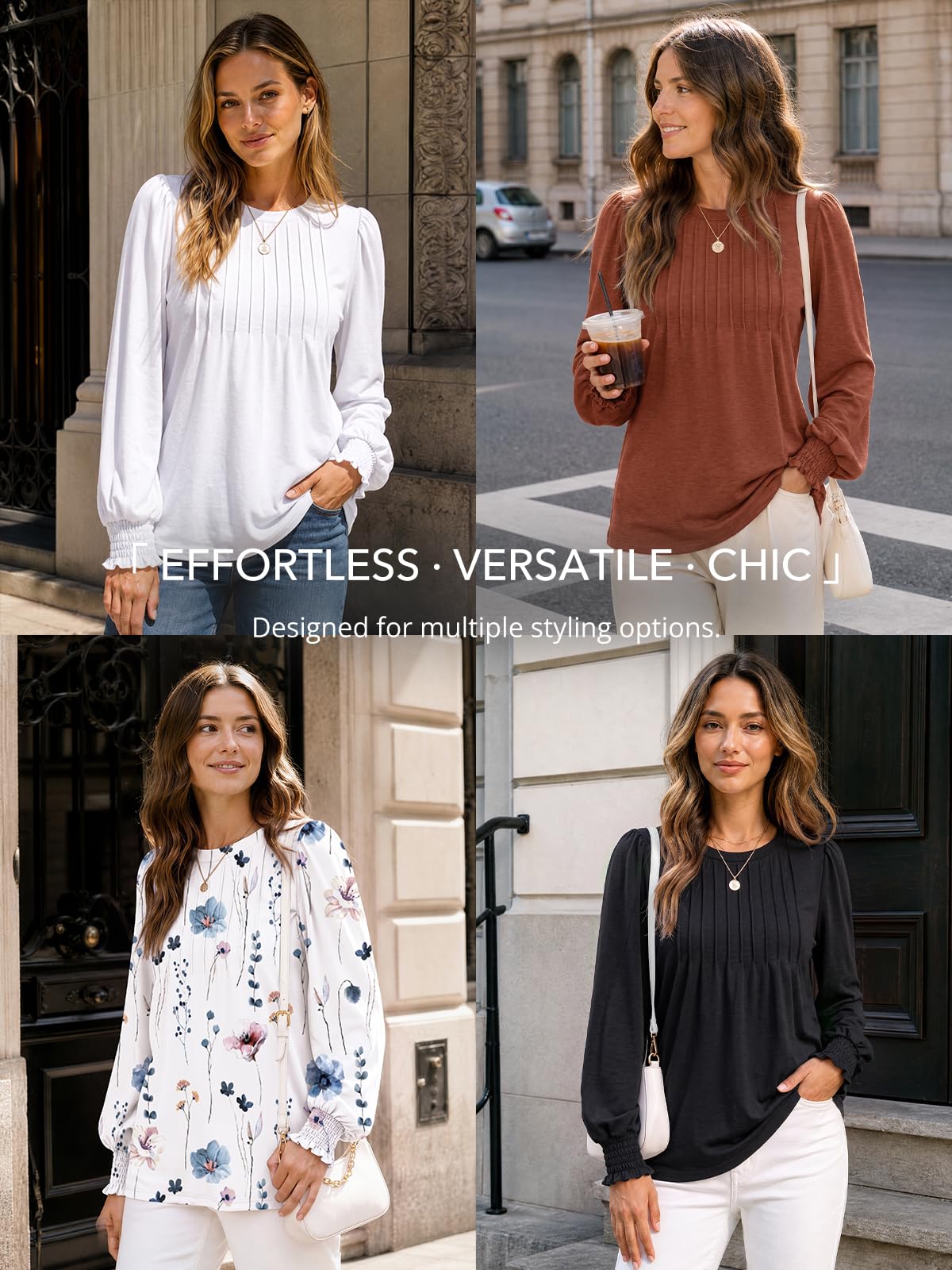 AUTOMET Womens Long Sleeve Shirts Fall Blouses Tops Business Casual Outfits