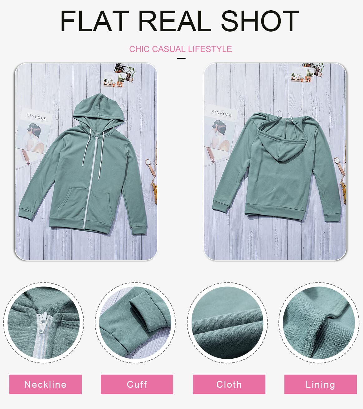 Dokotoo Women's Fall Plus Size Full Zip Up Hoodies Long Sleeve Solid Oversized Hooded Sweatshirts Pockets Jacket Coat for Women Teen Girls 2025 Fashion Casual Sky Blue XXLarge