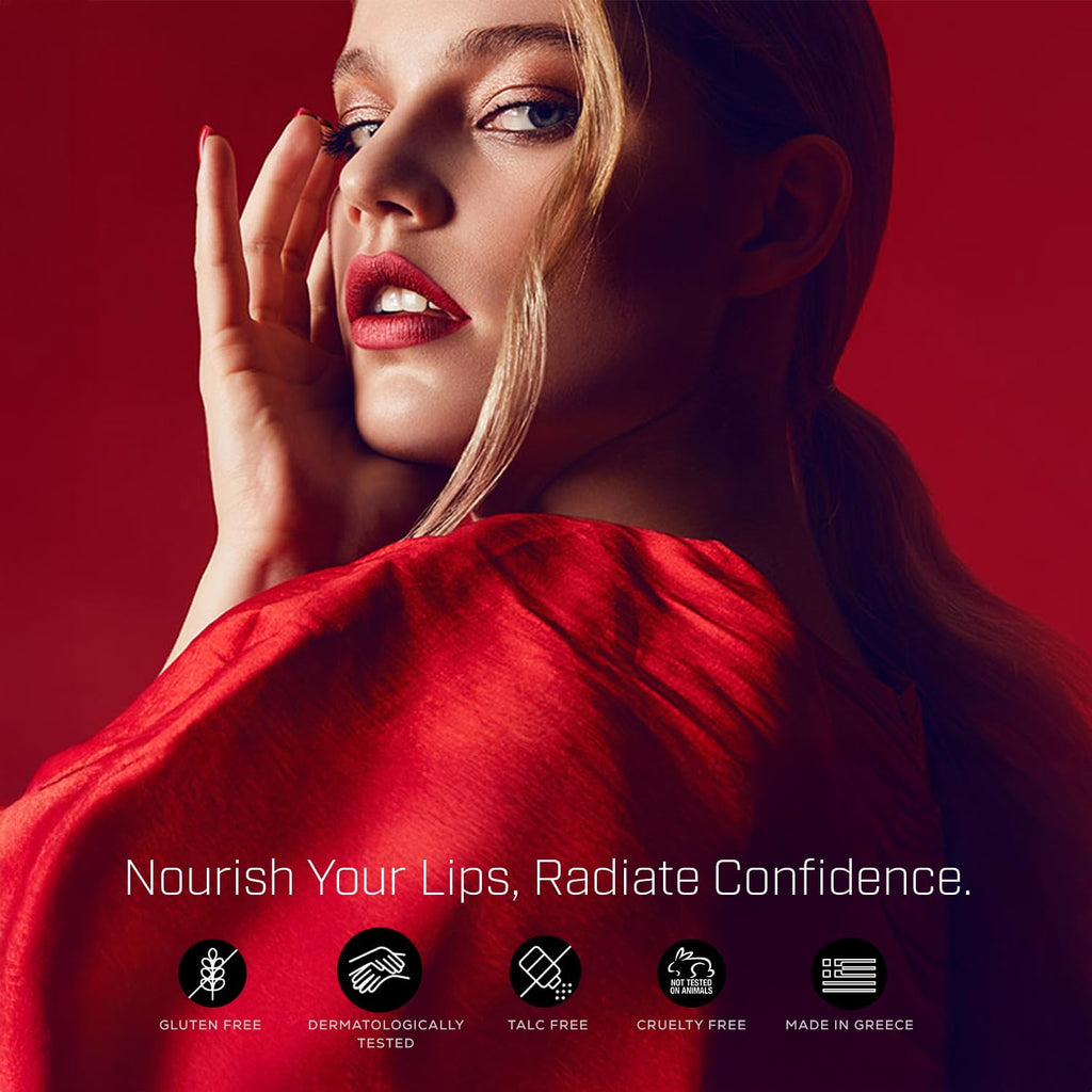 Radiant Professional Matte Lipstick for Women – Long Lasting Lipstick with Vitamin E, Hyaluronic Acid & UV Protection (UVA/UVB) – Advanced Care & Ultra Moisturizing Lip Stick – 216 FLAME