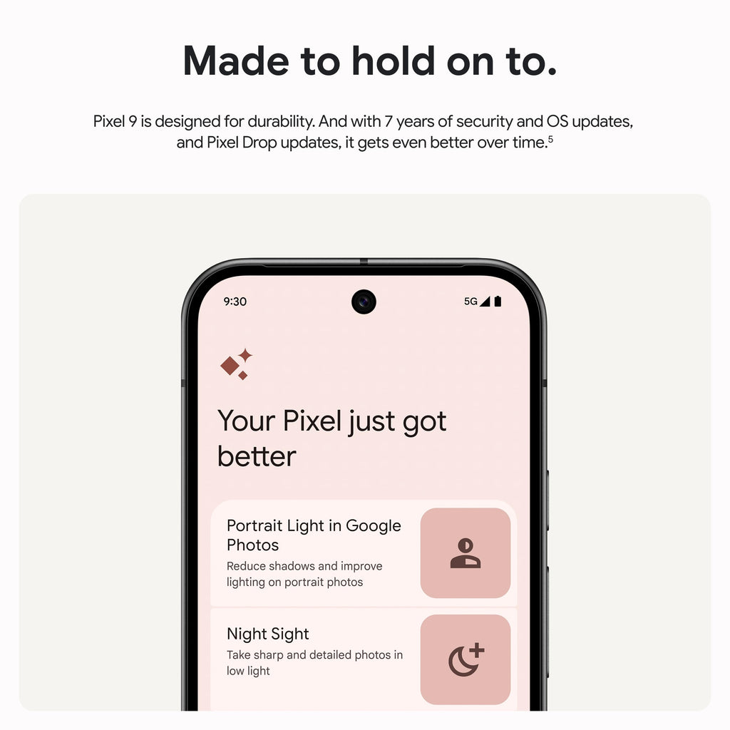 Google Pixel 9 - Unlocked Android Smartphone with Gemini, 24-Hour Battery, Advanced Camera, and 6.3" Actua Display - Wintergreen - 256 GB