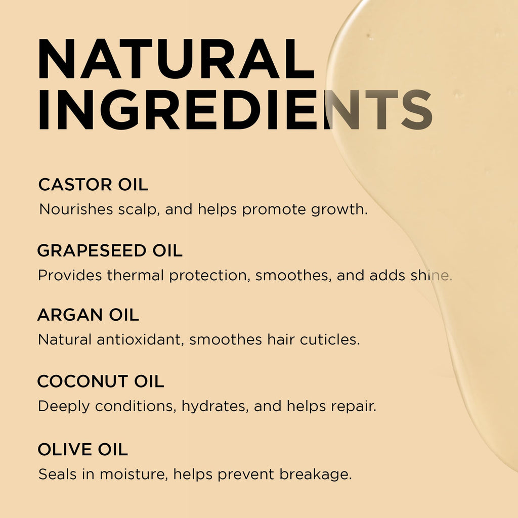 African Pride Moisture Miracle 5 Essential Hair Oils with Vitamin E | Moisture, Shine, Protection, and Growth | Argan, Castor, Grapeseed, Coconut, and Olive Oil | 8 oz