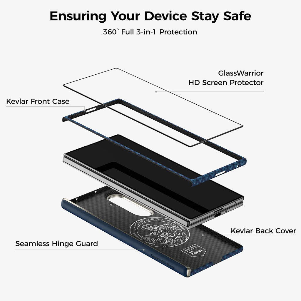 BENKS for Z Fold 8 Ultra Case with Hinge Protection & Screen Protector