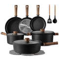 CAROTE Nonstick Pots and Pans, Induction Titanium Cookware Set 16pcs Kitchen Cooking Sets, Pot and Pan Non Stick w/Frying pan (PFOS, PFOA Free)