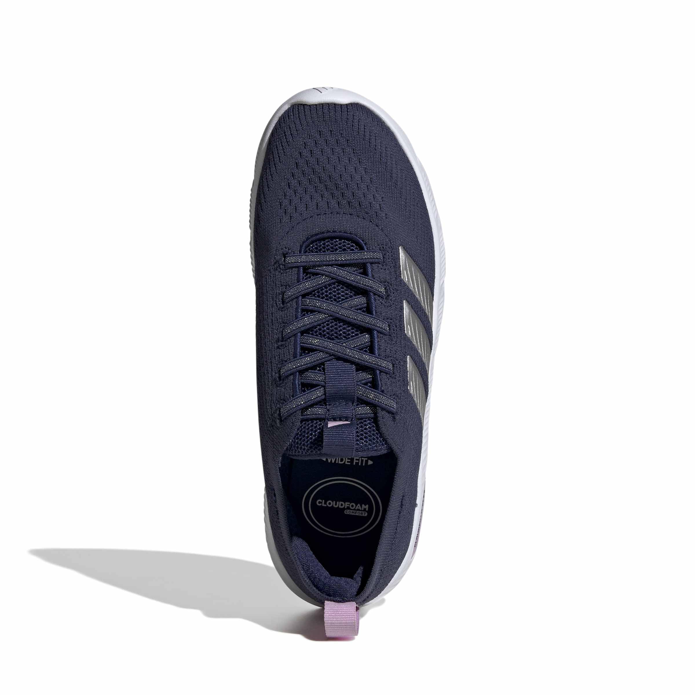 adidas Women's Cloudfoam Flex - Slounge, Dark Blue/Matte Silver/Bliss Lilac, 6.5
