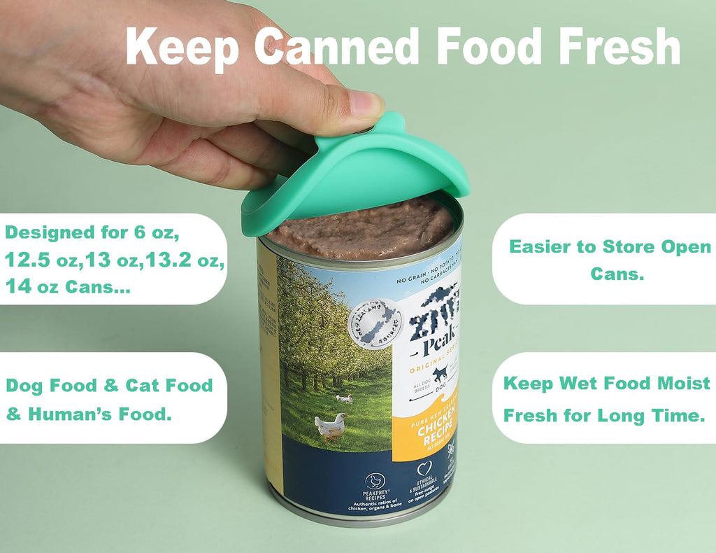 COMTIM Can Covers for Dog Food Cans, Silicone Pet Dog Food Can Covers Lids for 13 oz 12.5 oz 13.5 oz Cans...or Cat Food Cans 6 oz, Reusable Can Toppers Can Saver Covers for Canned Goods