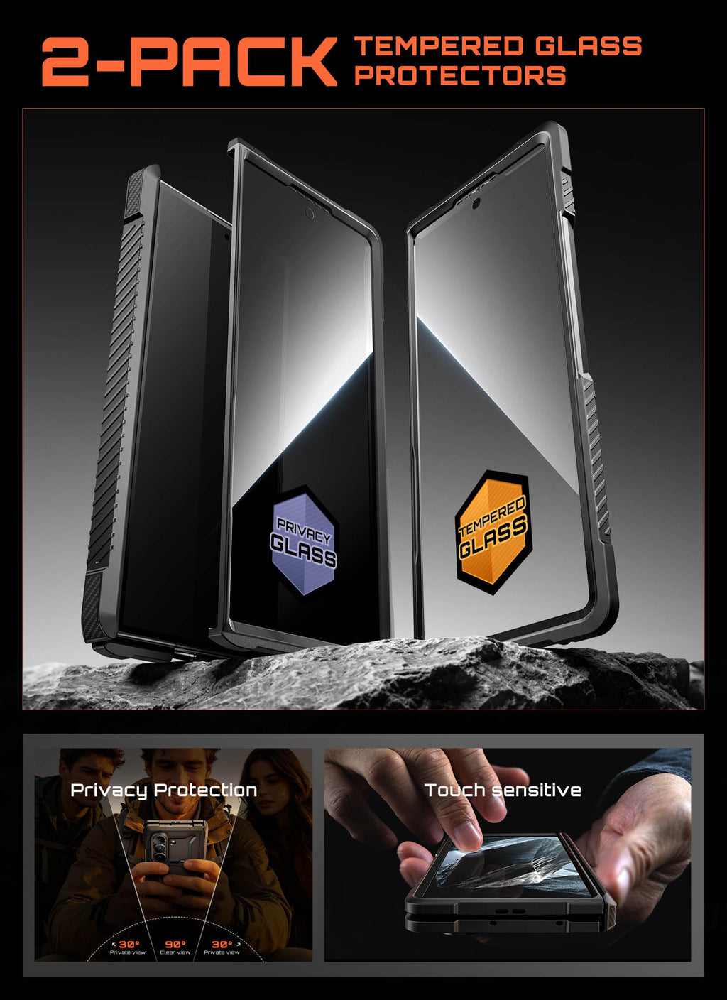 SUPCASE for Galaxy Z Fold 8 Ultra Case, Glass & Privacy Screen Protectors