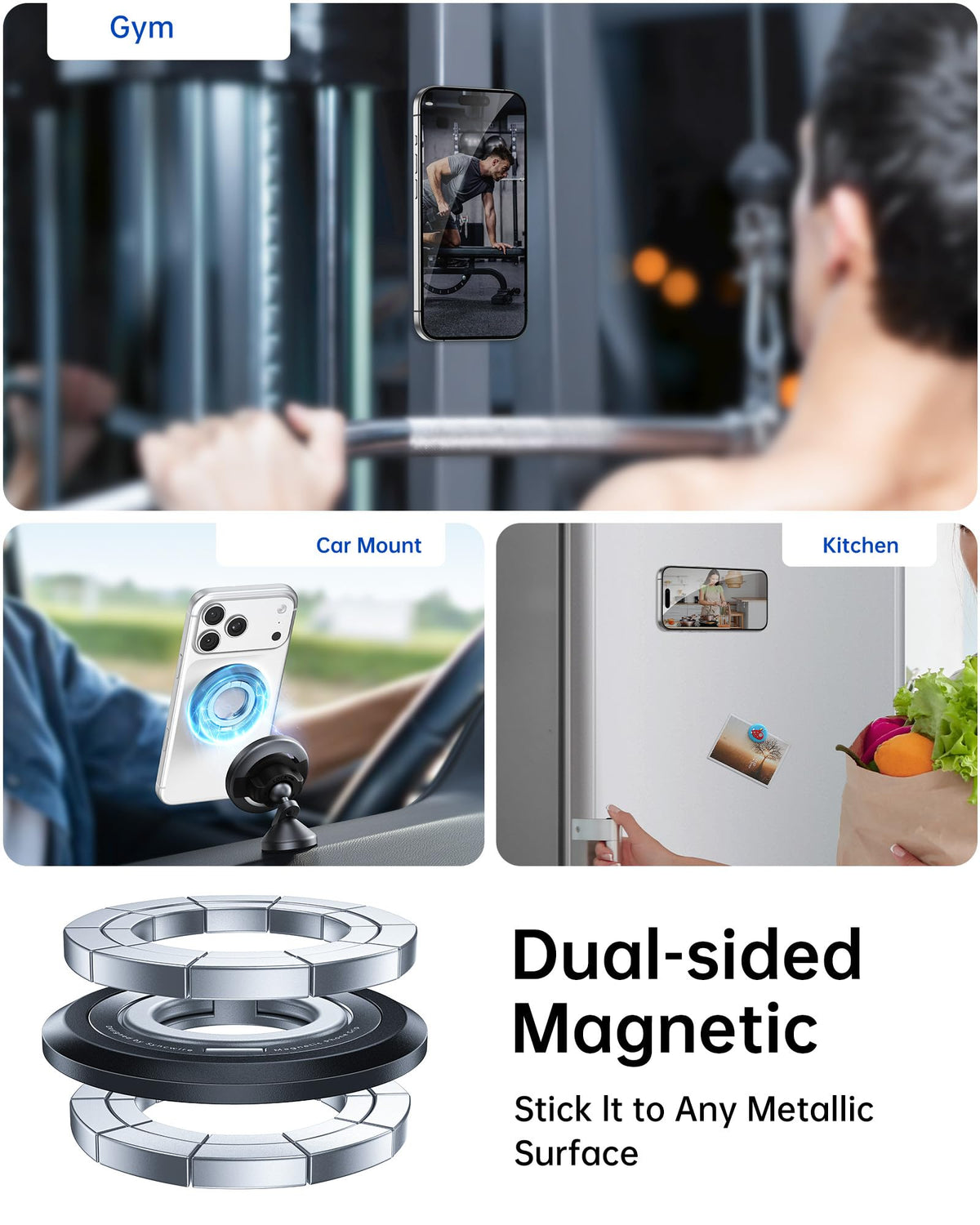 SYNCWIRE Magnetic Phone Ring Holder, for MagSafe Phone Grip Stand Kickstand
