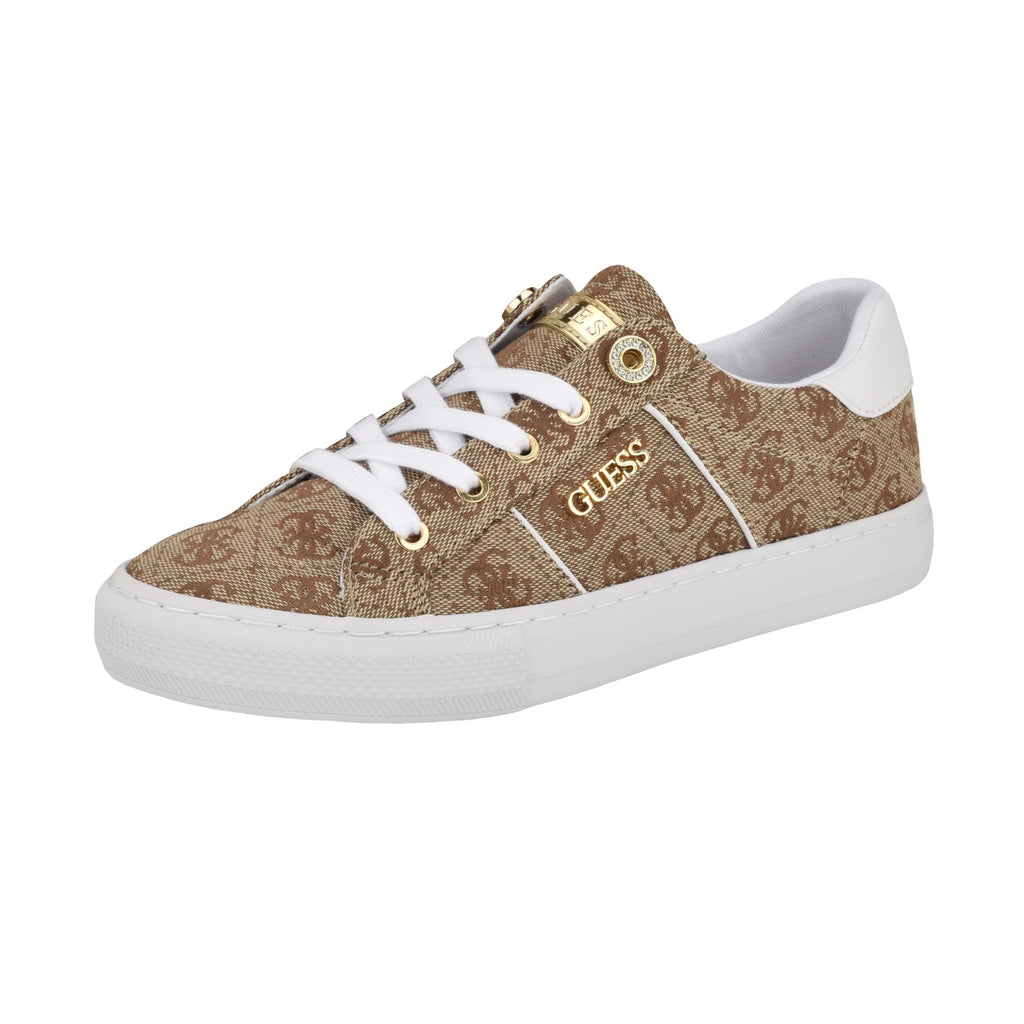 Guess Women's Loven Sneaker, Medium Brown 219, 7