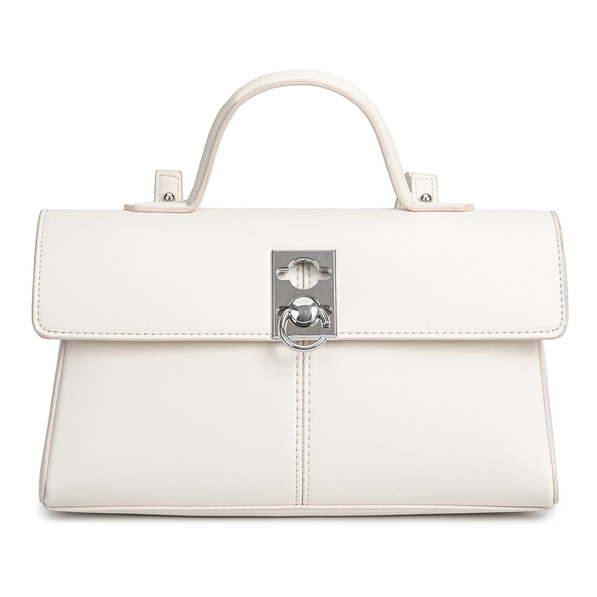 Women's Thea Top Handle Bag Purse Small Top Handle Purses For Women Vanity Purse (BEIGE)