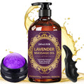 Massage Oil for Massage Therapy,﻿Lavender Oil with Massage Roller Ball & Thumb Saver,SPA Relaxing Oi for Soothing,Massage Kit Spa Gifts for Him Her,Gifts for Men Women