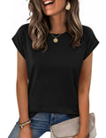 Zeagoo Womens Tops Summer Casual Dress Tshirts Shirts Business Dressy Spring Cute Outfits Trendy Clothes Black