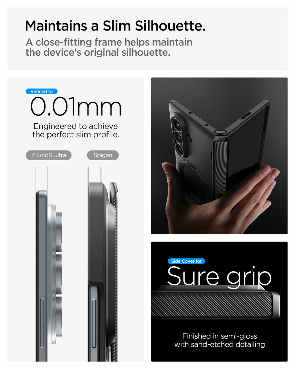Spigen Slim Armor Pro S MagFit for Galaxy Z Fold 8 Ultra Case, Black