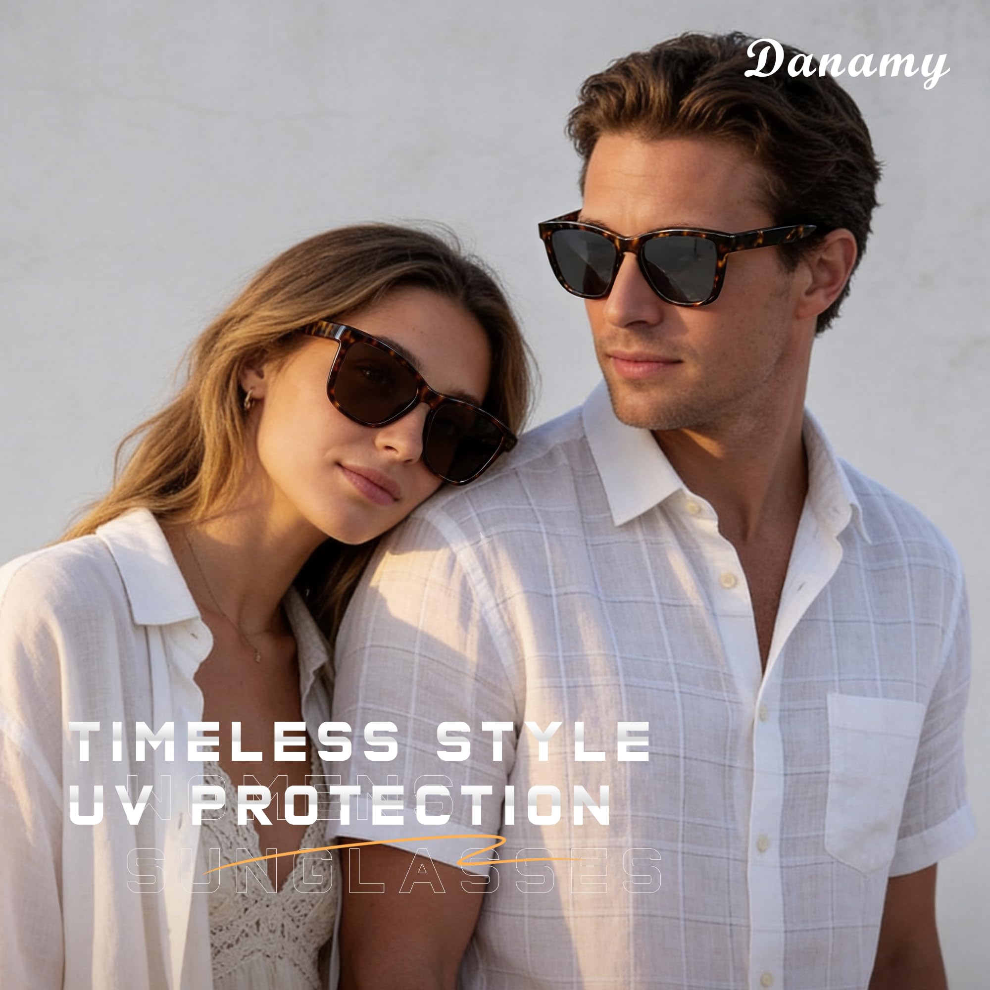 DANAMY Sunglasses Womens Polarized Sunglasses for Women Trendy Designer Mirrored UV Protection Sun Glasses