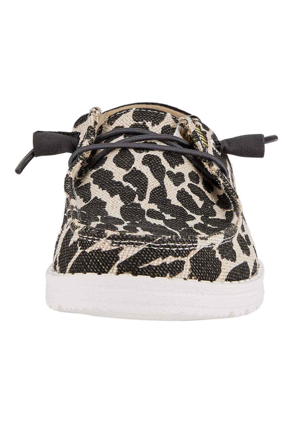 HEYDUDE Women's Wendy Leopard Sparkle Tan Size 8 | Women's Shoes | Women's Slip On Loafers | Comfortable & Light-Weight