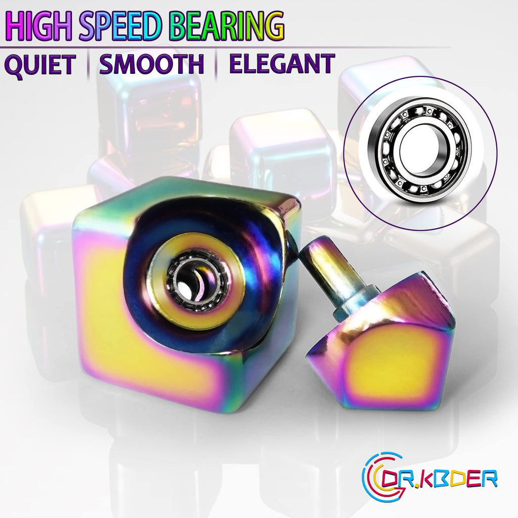 Fidget Spinner Toys Cube Adults, Valentines Day Gifts for Him Metal Cool Stuff Desk Gadgets Office Toy for Teen Boy Small Anxiety Figette Sensory Toy ADHD Tool Fingears Figet Stress Gifts for Teens
