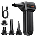 WOLFBOX MF60 Compressed Air Duster-110000RPM Super Power Electric Air Duster, 3-Speed Adjustable Rechargeable Cordless Air Blower with Fast Charging for PC Keyboard Cleaning, Car, Home, 5 Nozzle