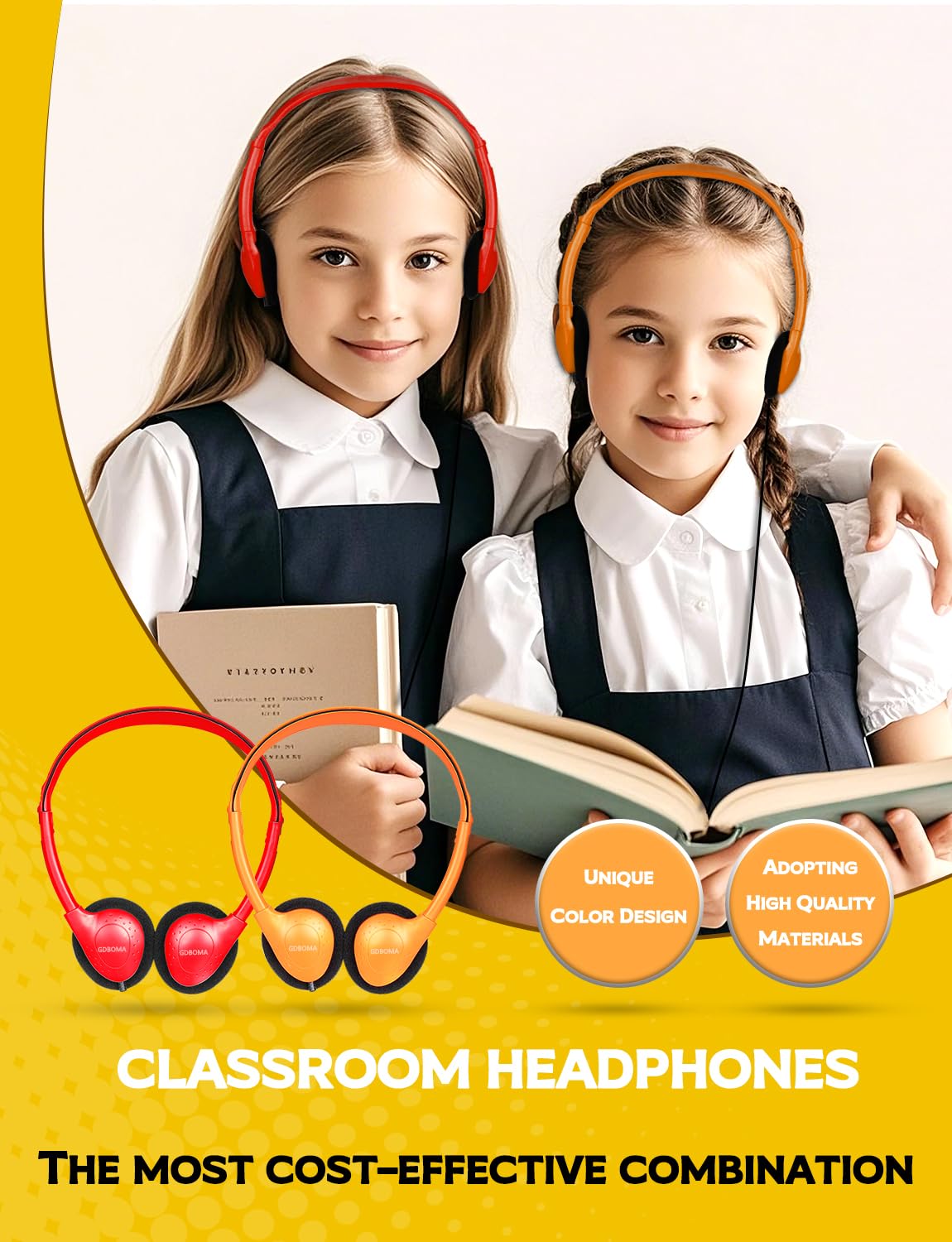 GDBOMA Kids Headphones Bulk 24 Pack for School Classroom,Wholesale Class Set Earphones for Students Children Teens Boys Girls Adult 3.5mm Jack Multi Color