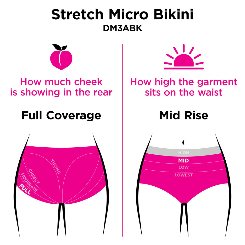 Maidenform Women's Microfiber Bikini Underwear, Mid-Rise Bikini Panties, 3-Pack