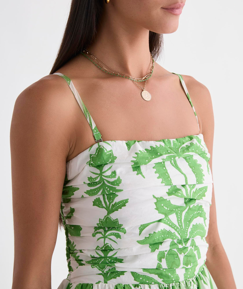vineyard vines Katama Midi Dress, Pineapple Palm Print, L