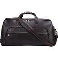 STAR VISTA Voyager-03 Luxury Convertible Garment Duffel Bag, Full Grain Pebbled Leather, Premium Canvas Lining, 22x12x12 Inch Carry-On, with Backpack Mode, Shoe Compartment