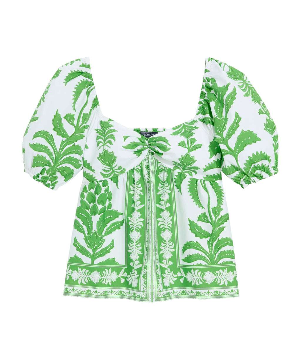 vineyard vines Sally Top, Pineapple Palm Print, XS