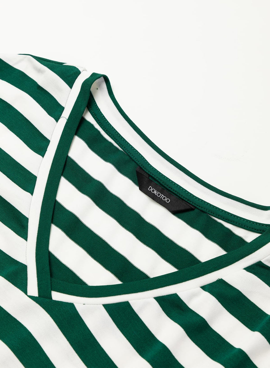 Dokotoo Long Dresses for Women Cute Maxi Short Sleeve Striped Summer Dresses for Women 2025 Loose Beach Spring Fashion Wedding Guest Dress Boho Maxi Dress Green Small