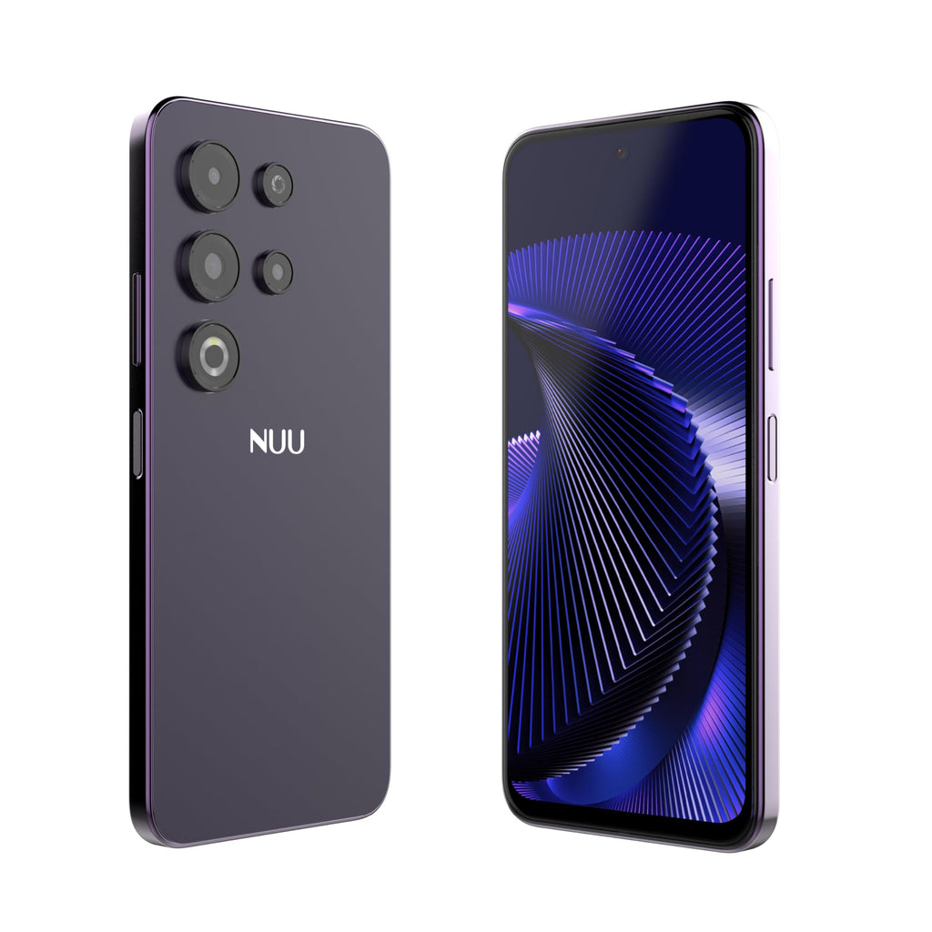 NUU N30 Cell Phone Unlocked for T-Mobile, Mint, Metro, Qlink, Tello 6GB/128GB, Teen Phone, Dual SIM 4G, Octa-Core 6.7" 90Hz HD+, Any Parental APP, Unlocked Android Phones, Purple, 1 Year US Warranty