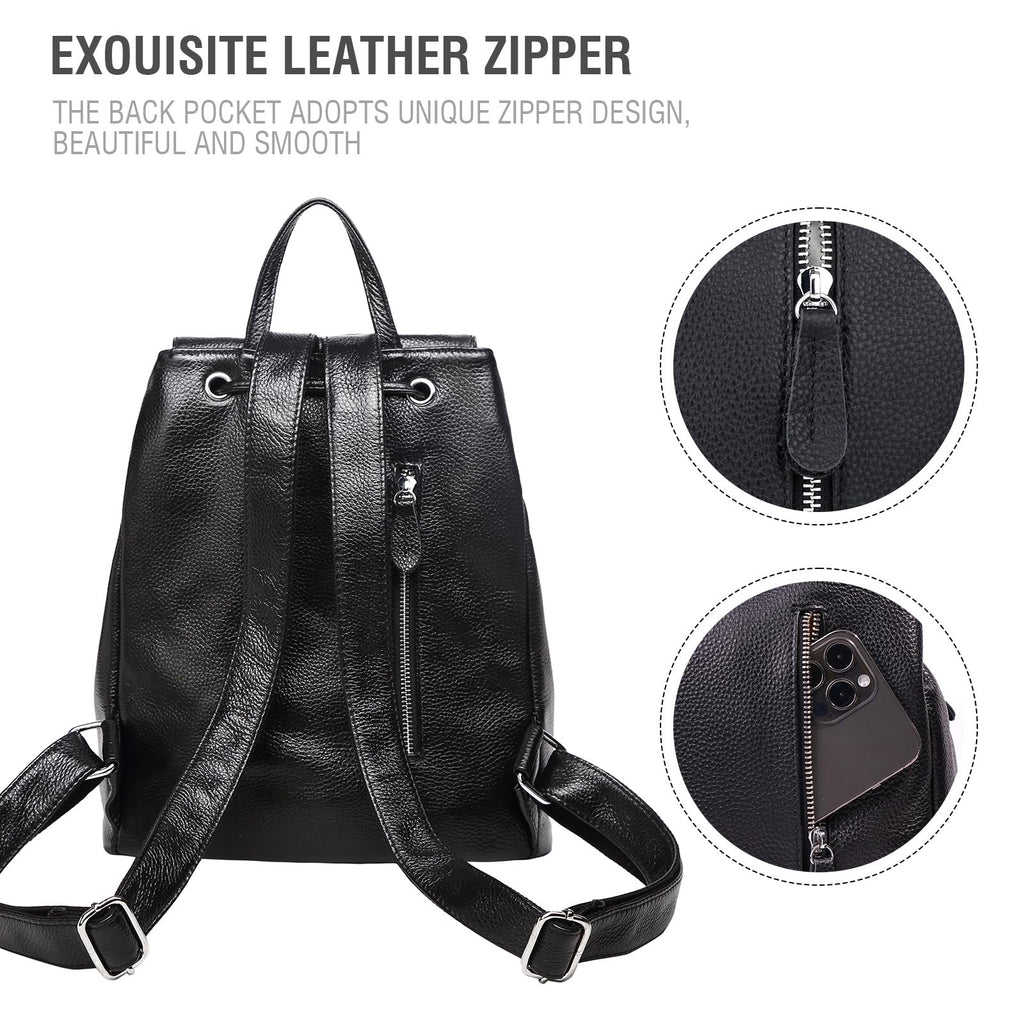 BOYATU Leather Backpack Purse for Women Fashion Design Ladies Shoulder Bag