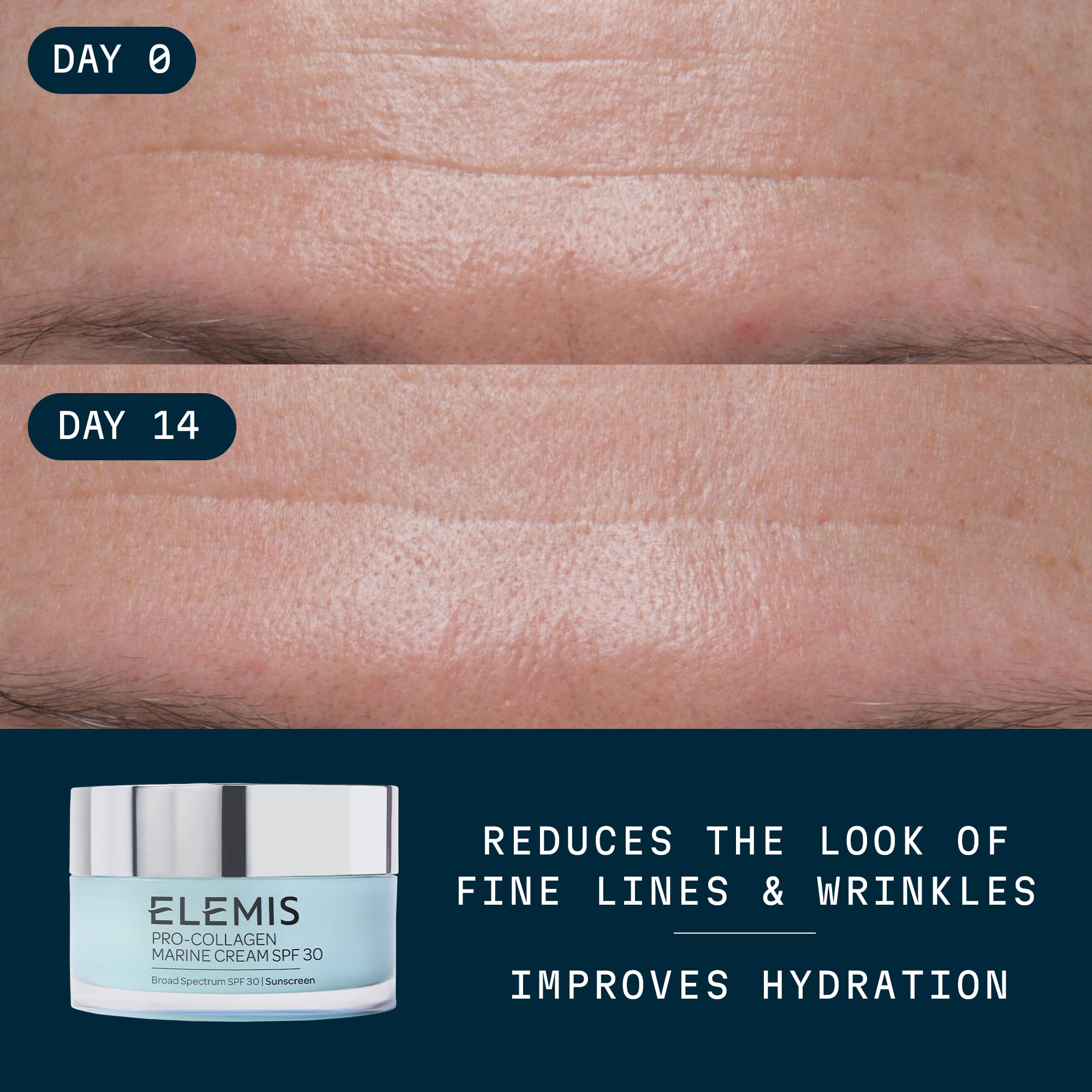 ELEMIS Pro-Collagen Marine Cream SPF 30, Lightweight Anti-Wrinkle Daily Facial Moisturizer