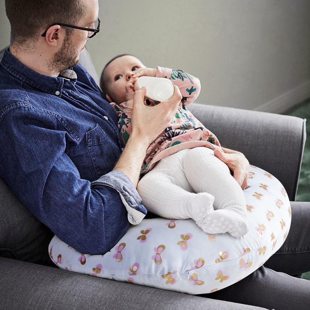 Little Grape Land Nursing Pillow, Breastfeeding Pillows for Mom with Removable Cover and Breathable Filling, Feeding Support Pillow for 0-16 Months, Multifunctional Support Cushion, Butterfly