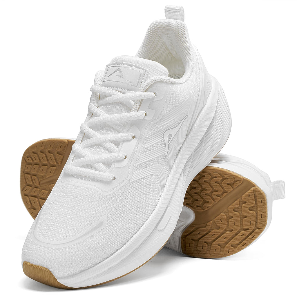 Ablanczoom Womens Walking Shoes Breathable Mesh Non-Slip Sole Lightweight Sneakers for Casual Athletic Workout White