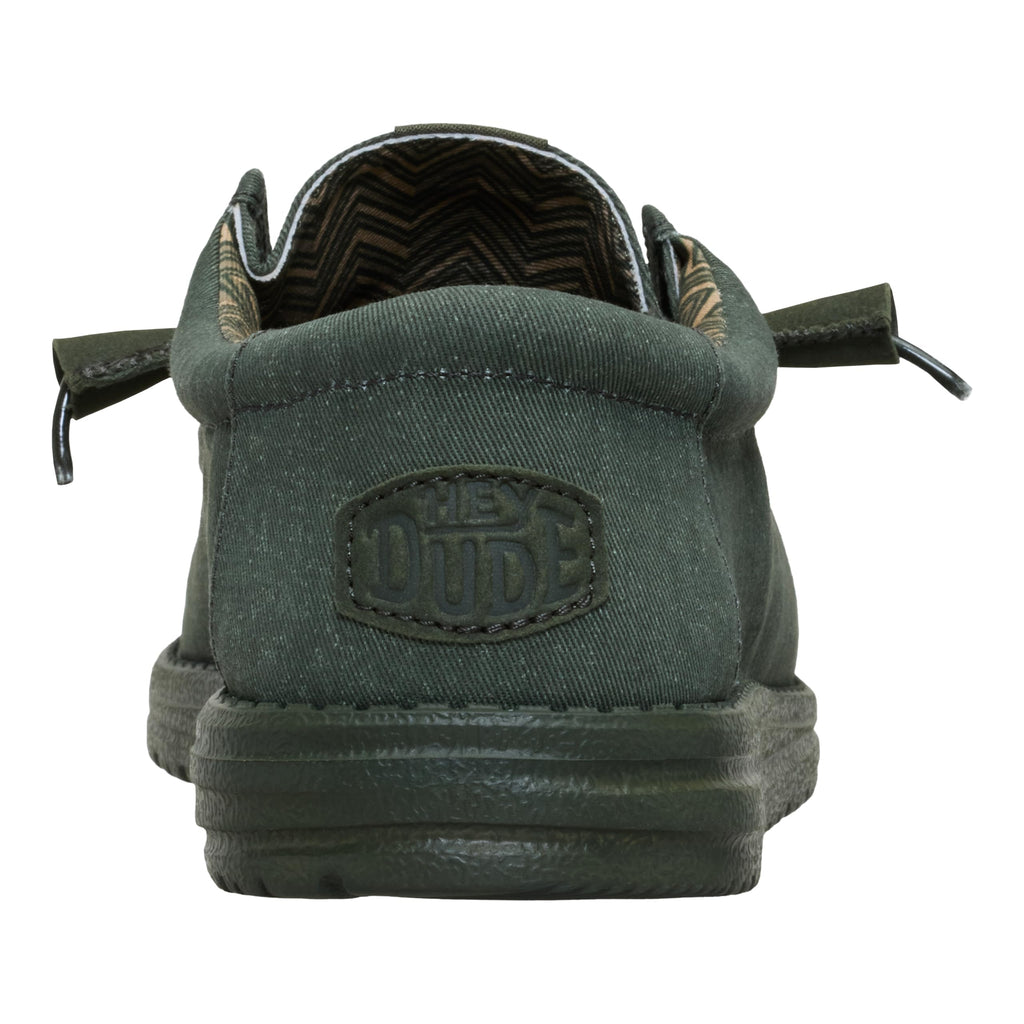 HEYDUDE Wally Stretch Canvas Deep Green Size 11, Men’s Shoes, Slip-on Loafers, Comfortable & Light-Weight