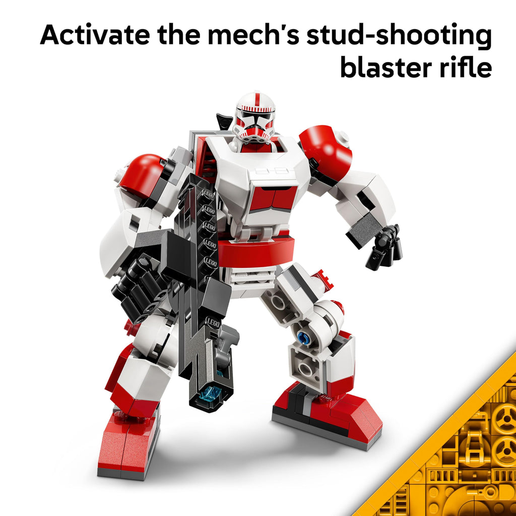 LEGO Star Wars Clone Shock Trooper Mech Building Toy for Boys & Girls - Poseable Star Wars Figure W/Pretend Play Blaster & Stud Shooter for Kids & Fans, Ages 6+ - Gift Idea for Birthdays - 75448