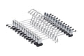 Amber Home 20 Pack Heavy Duty Metal Pants Skirt Hangers, Stackable, Adjustable Clips, Space Saving for Jeans, Slacks