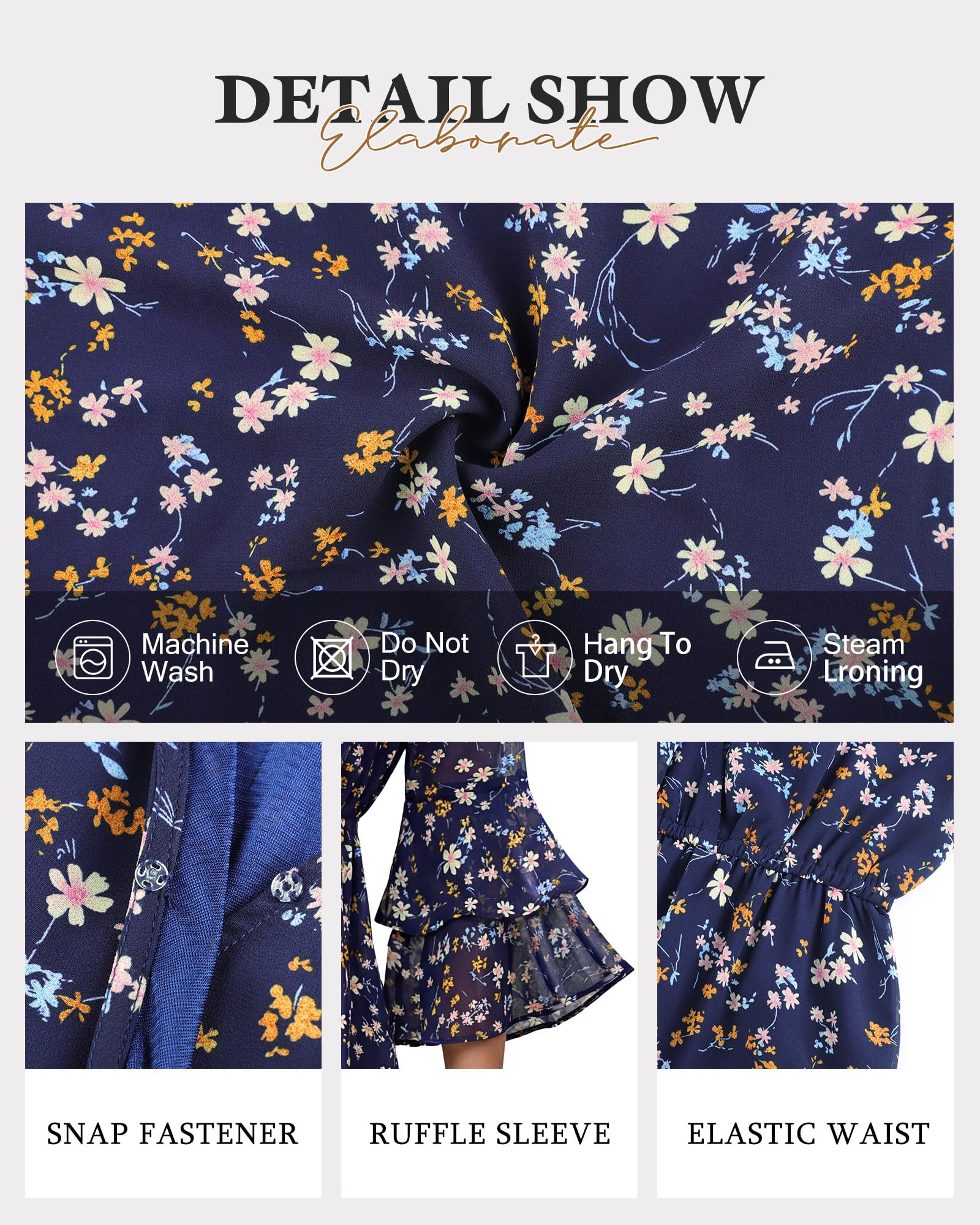 Bebonnie Country Concert Outfits for Women: Curvy Women Bell Sleeve Music Festival Graduation Garden Party Dress Casual Business Work Teacher Boho Swing A Line Dresses for Coachella Multi Blue XXL
