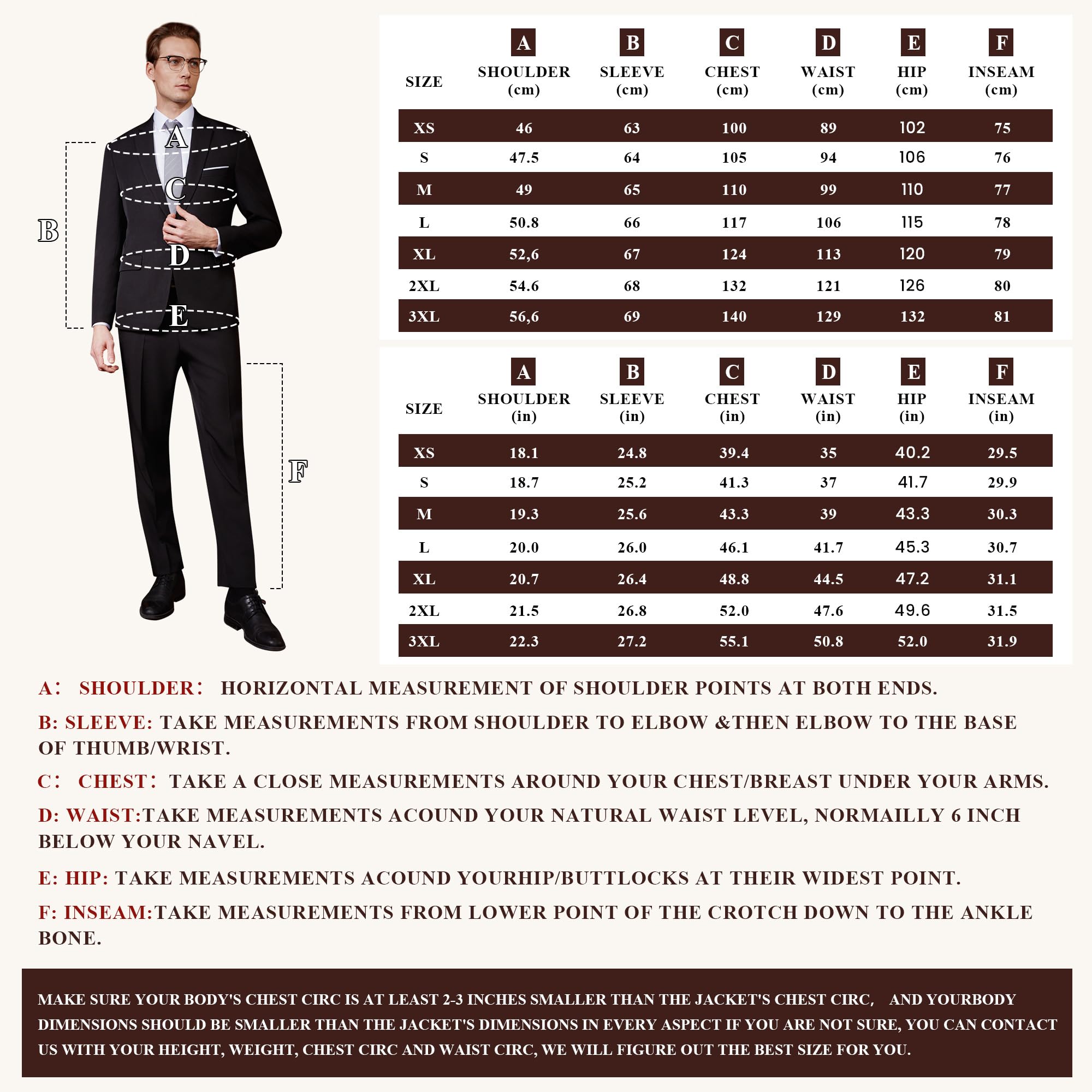 WULFUL Men's 2 Piece Suits Slim Fit Two Button Blazer Jacket Pants Set for Party,Wedding and Business Black