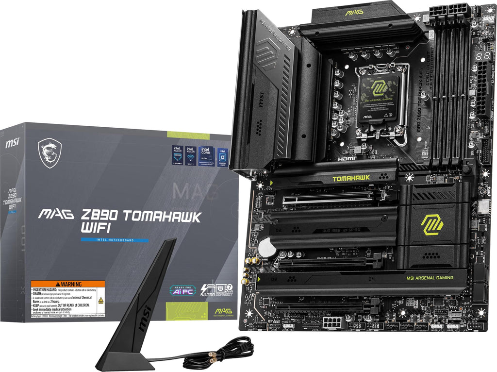 MSI MAG Z890 Tomahawk WiFi Gaming Motherboard (LGA 1851, Intel Z890 Chipset, DDR5, PCIe 5.0, Wi-Fi 7, Bluetooth 5.4, USB Type-C, ATX) (Renewed)