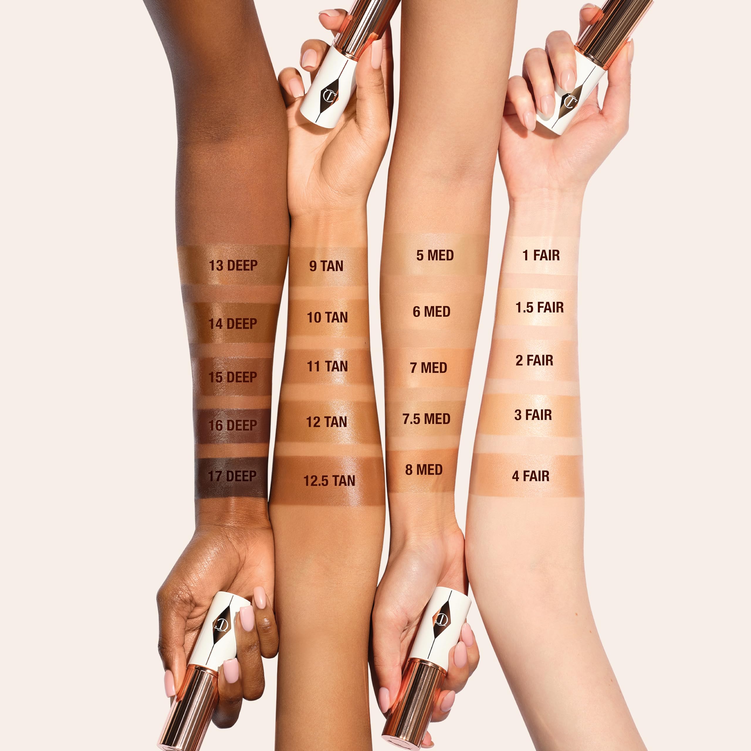 Charlotte Tilbury Unreal Skin Tint & Sheer Glow Hydrating Foundation Stick - Cream Foundation Makeup with Sheer-to-Light Coverage & a Buildable Formula - Blurring, Smoothing & Nourishing - 1 Fair