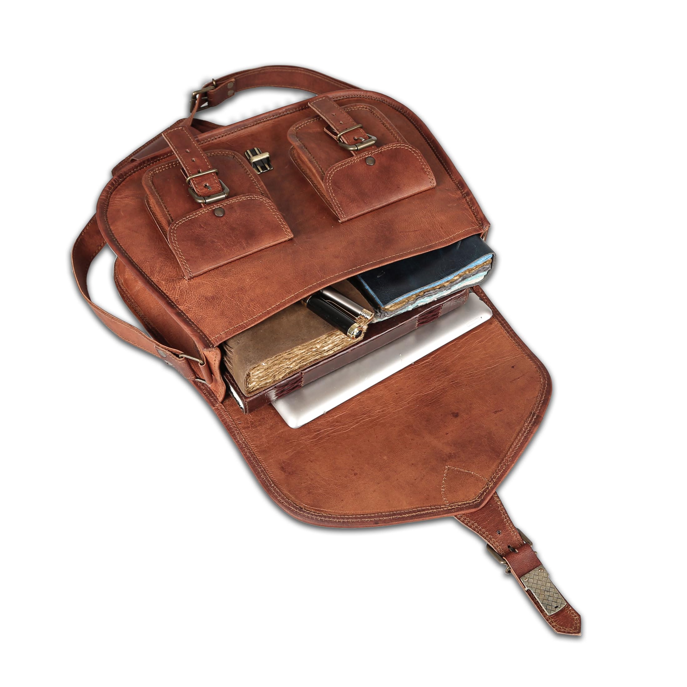 14 Inch Leather Purse Women Shoulder Bag Crossbody Satchel Ladies Tote Travel Purse Genuine Leather