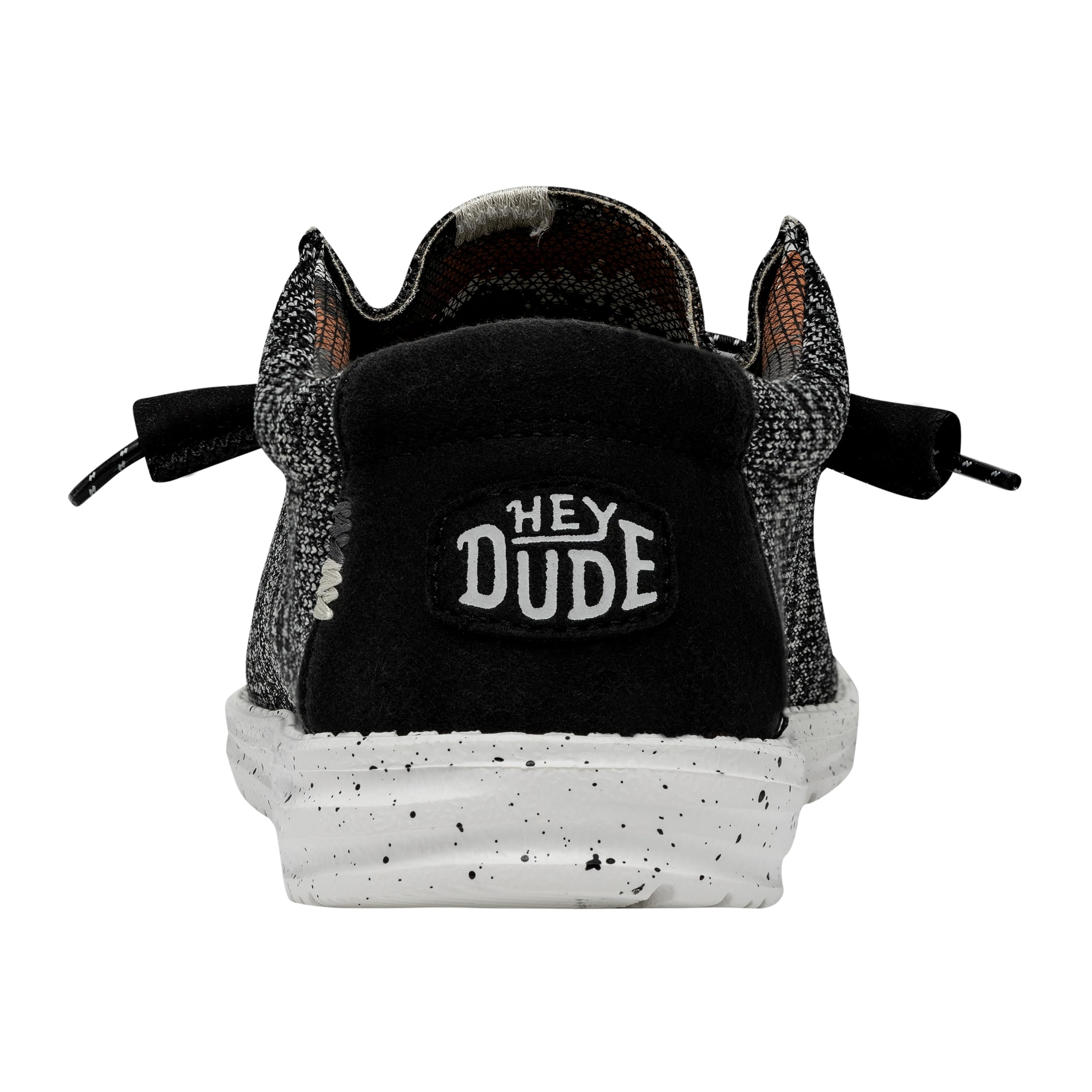 HEYDUDE Men's Wally Sox Black White Size 13 | Men's Loafers | Men's Slip On Shoes | Comfortable & Light-Weight